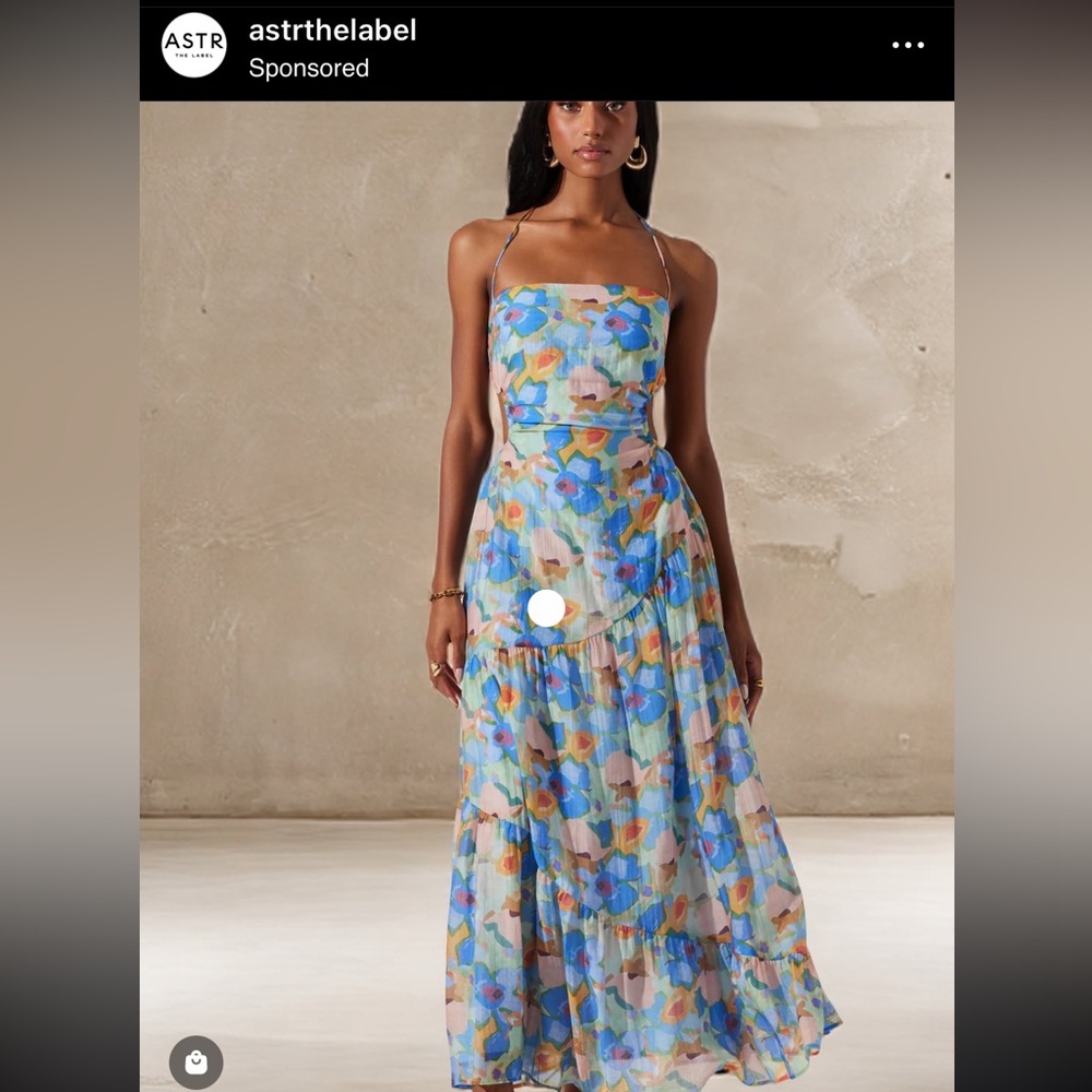 ASTR Miaka Floral Maxi Dress size medium NWT